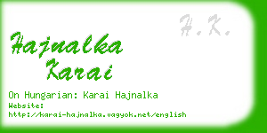 hajnalka karai business card